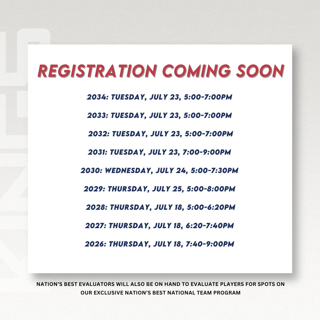 Registration open soon...