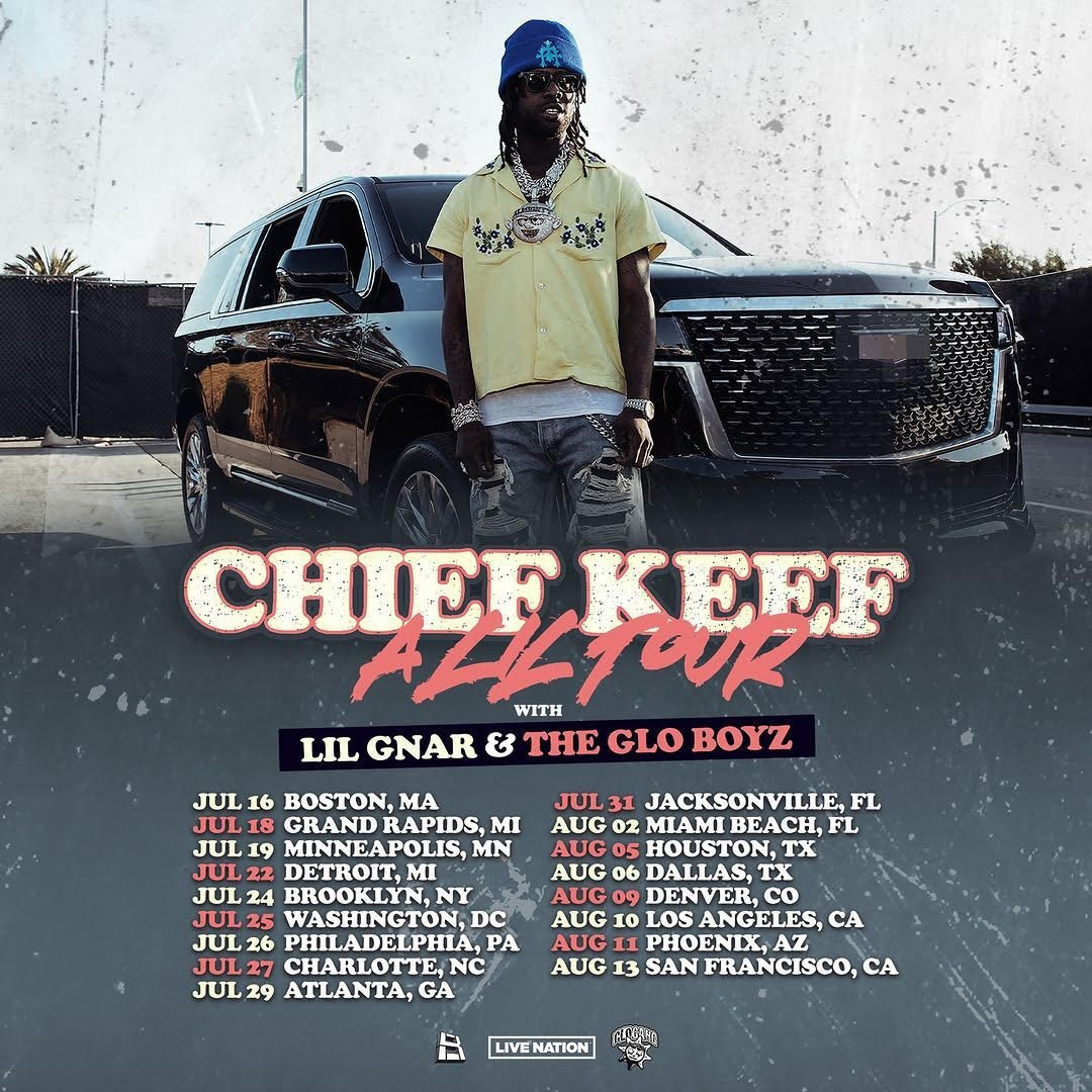 .@chiefkeef is hitting the road for 'A Lil Tour' with @lilgnar and The Glo Boyz, following the release of his long-awaited, Almighty So 2. 🔗 Read the news. thefader.com/2024/05/10/liv…