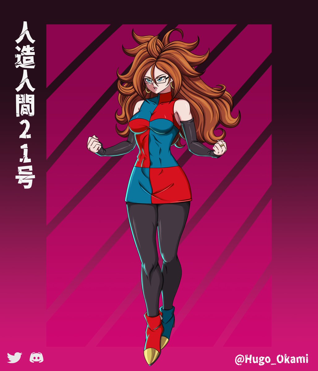 Without the lab coat.

#Android21 #人造人間21号