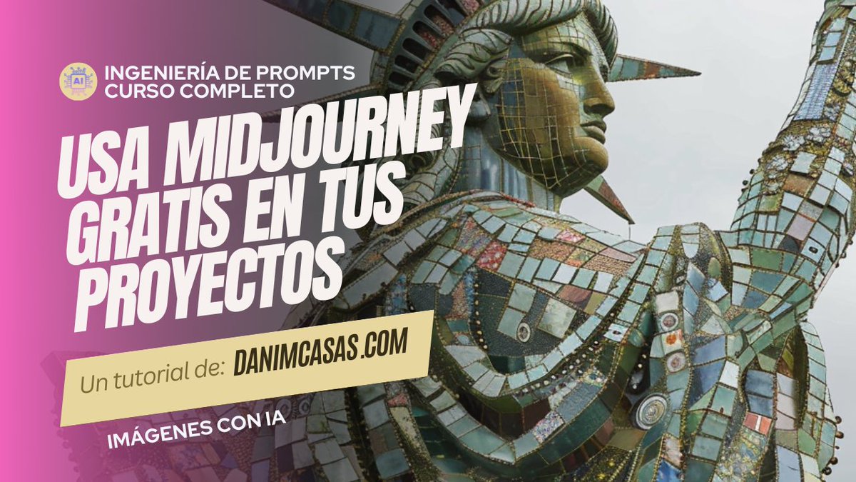 DaniMCasas's tweet photo. https://t.co/zQeXdKuoCA
 Como usar #midjourney como banco de imágenes gratuito. https://t.co/O96q34KRVs