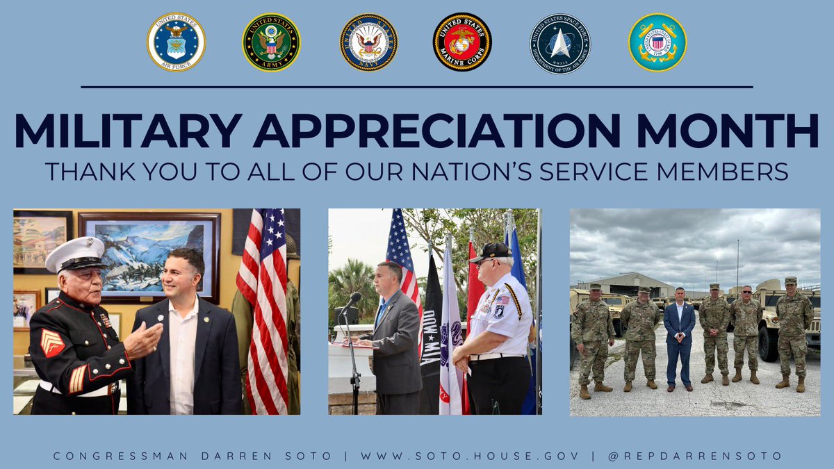 #TeamSoto is saluting our brave service members this #MilitaryAppreciationMonth. Let's honor the resilience, courage, and commitment of our military personnel. We will always remember your sacrifices and dedication to safeguarding our freedoms. Thank you for your service. 🇺🇸🎖️
