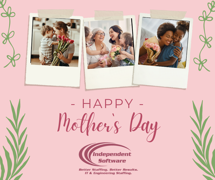 ISESInc's tweet photo. Happy Friday! Have a great weekend and we want to wish all of the hard working Moms a very safe, peaceful and happy Mother's Day!
Contact Independent Software: contact@ind-software.com
#mothersday #holiday #may #spring #weekend #friday #ITstaffing #engineering #womenbusiness https://t.co/6ZPYOK4EXS