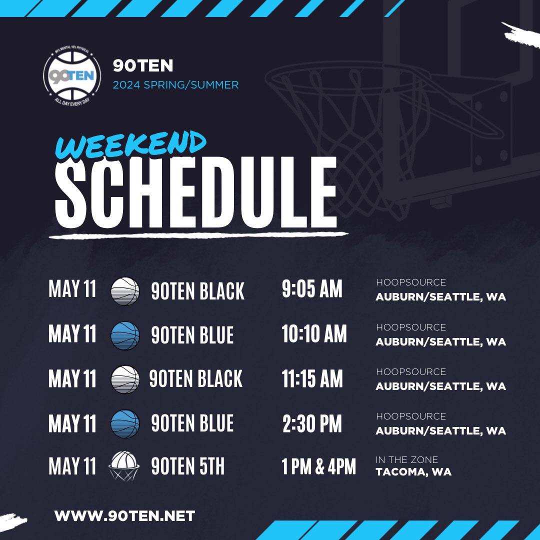 90TEN Training (@90tentraining) on Twitter photo Weekend basketball schedule!! ๐ Weekend basketball schedule!! ๐