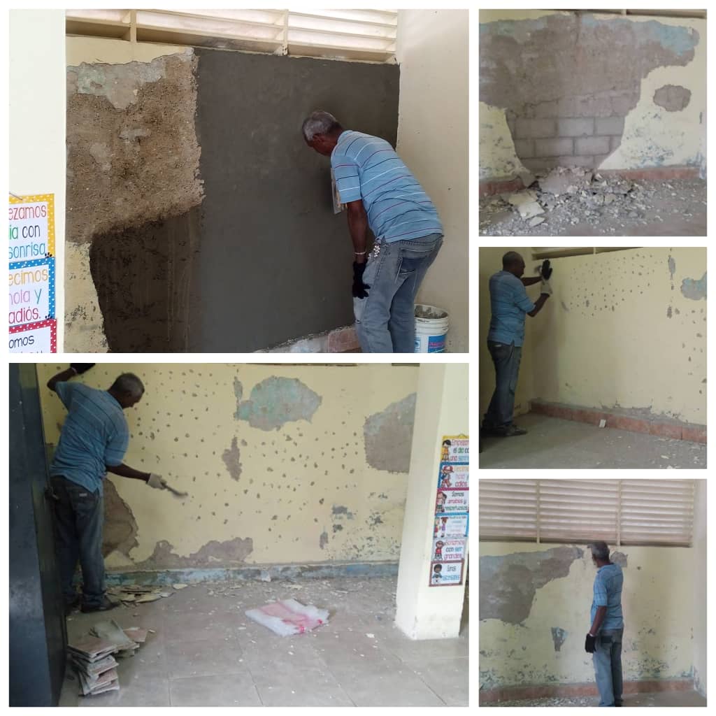 CEIEJMZatarain's tweet photo. CDCE MUNICIPIO PLAZA, Red territorial #4 Trapichito, hoy viernes en los espacios del CEIE JESÚS MARIA ZATARAIN, se lleva a cabo trabajos de reparación de pared de un salón gracias al apoyo de los representantes.@_LaAvanzadora @CdcePlaza @yraniaort @ rosabecerra3 https://t.co/KZexzZnxXn