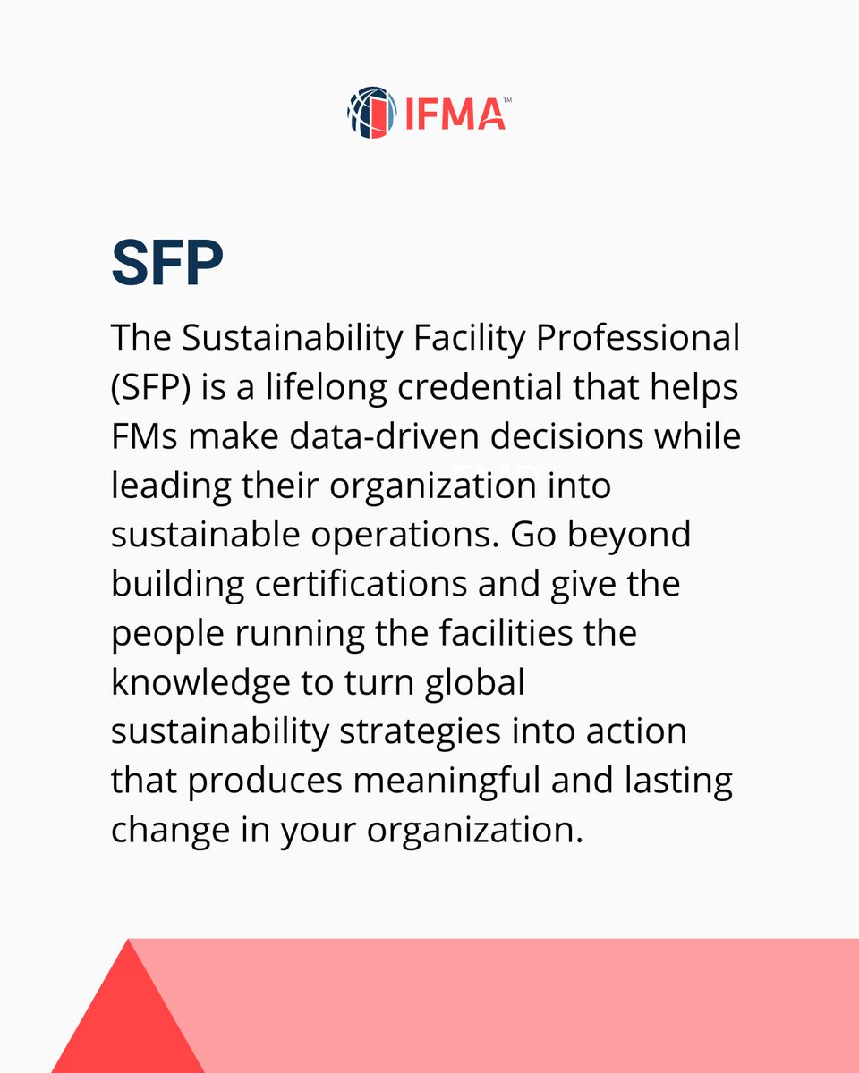 Ready to take your #FacilityManagement career to new heights? Discover how IFMA Credentials can future-proof your facilities and advance your career: ifma.org/credentials/ov…