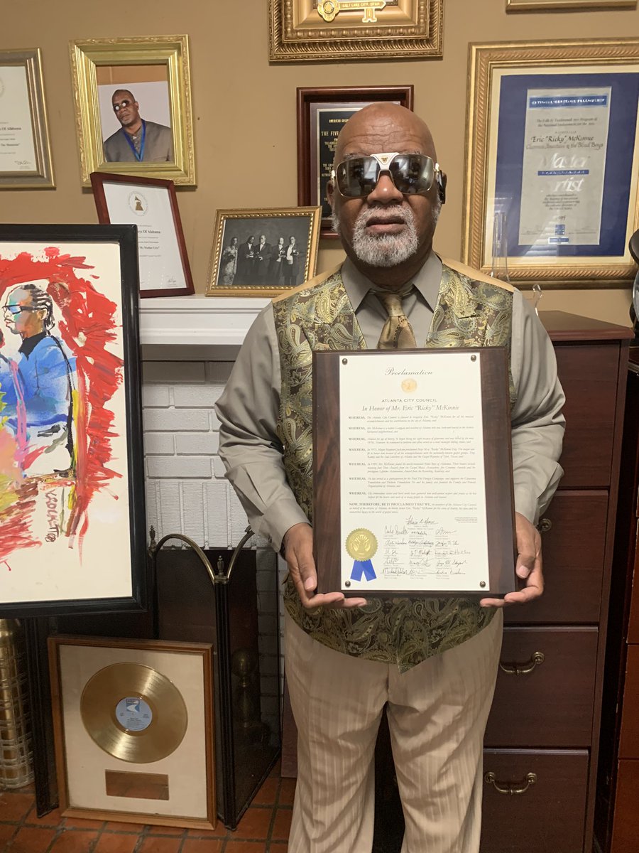 Today is the annual Ricky McKinnie Day in Atlanta. The Blind Boys are proud of Ricky for this great accomplishment! Here he is today holding the proclamation. #blindboysofalabama