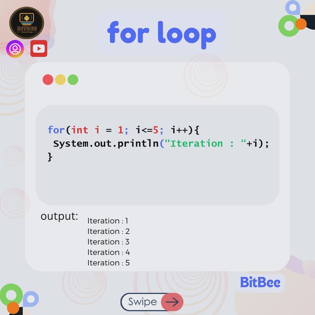 bitbee24's tweet image. Mastering the art of loops in Java! From while to for-each, these powerful tools help automate repetitive tasks and streamline your code. 💻✨ Which loop is your favorite to use? Let’s dive into the world of Java loops together! 🚀  #JavaProgramming #LoopsInJava #CodingLife…