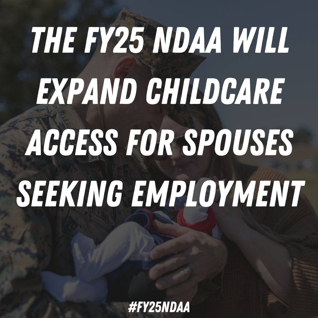 Happy Military Spouse Appreciation Day! My @HASCRepublicans colleagues and I are working to provide support to military spouses across the globe in the FY25 NDAA, including expanding access to childcare for military families.