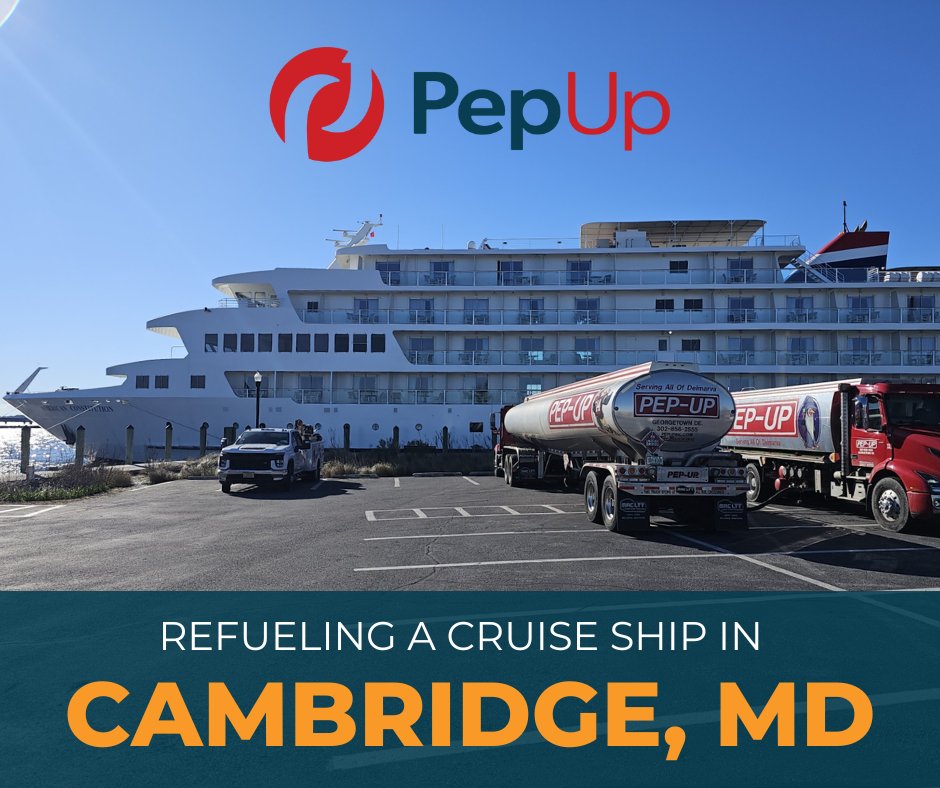 #Cruises that traverse our beautiful #ChesapeakeBay can get convenient fuel fill-ups from PepUp in #Cambridge! ⛴️⚓