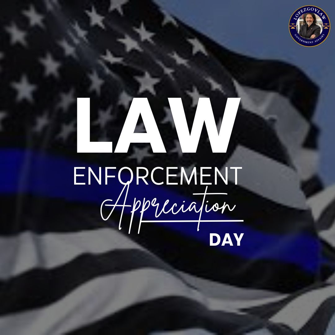 Today, and every day, we honor the dedication and sacrifice of our law enforcement officers. Thank you for keeping our communities safe 🚔. #LawEnforcementAppreciationDay