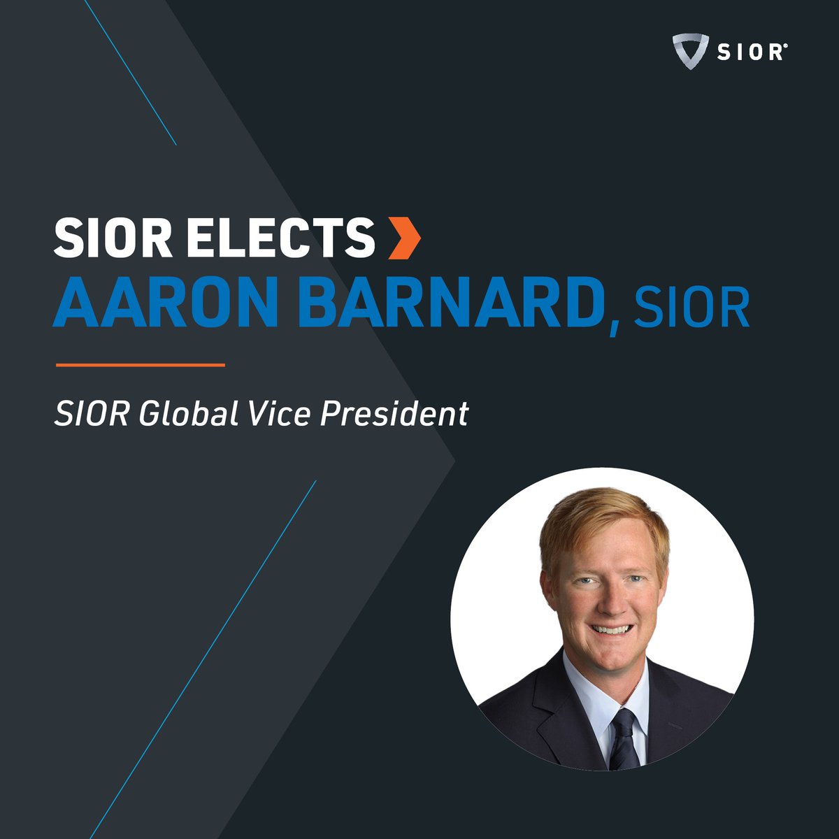 #SIOR is proud to announce that Aaron Barnard, SIOR, (@barnard_aaron) has been elected SIOR Vice President. His experience and expertise will be a tremendous asset to the organization when he's inducted this fall. Congratulations, Aaron! #CRE