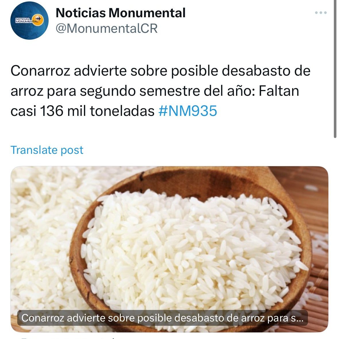 Sin agua, sin luz, sin seguridad. ¡Metan a Costa Rica en arroz! Ah, no. Suave