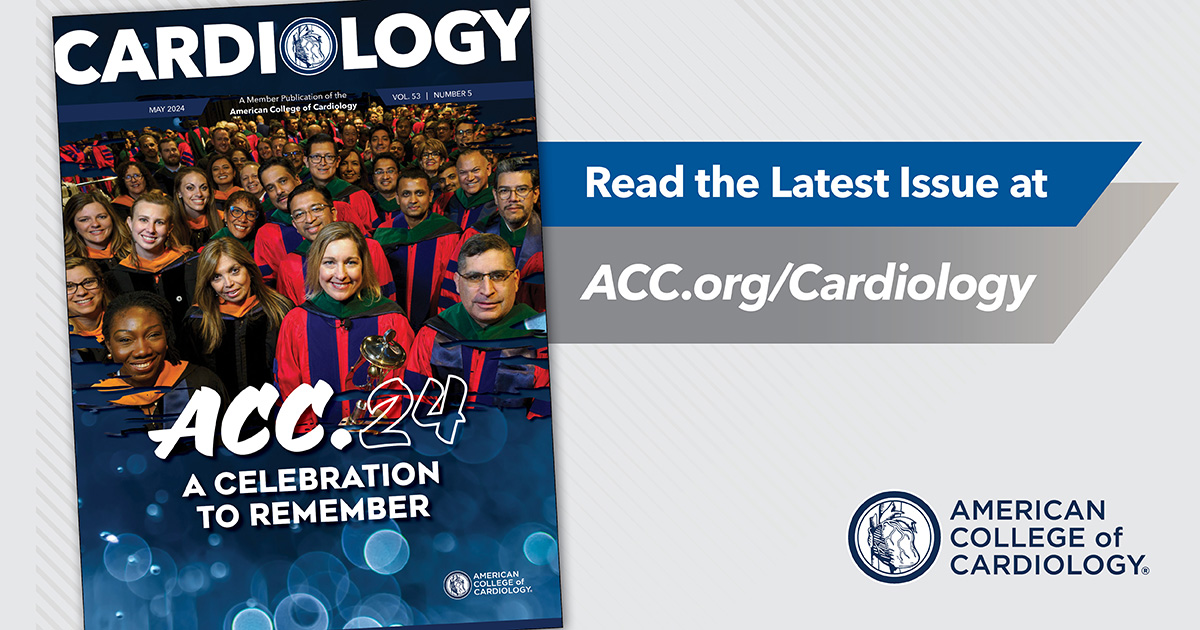 This month’s issue of #CardiologyMag celebrates the resounding success of #ACC24, which brought together the world of cardiology for 3 days of celebration, innovation, connection and so much more! Read the issue here: bit.ly/4b5SBHR