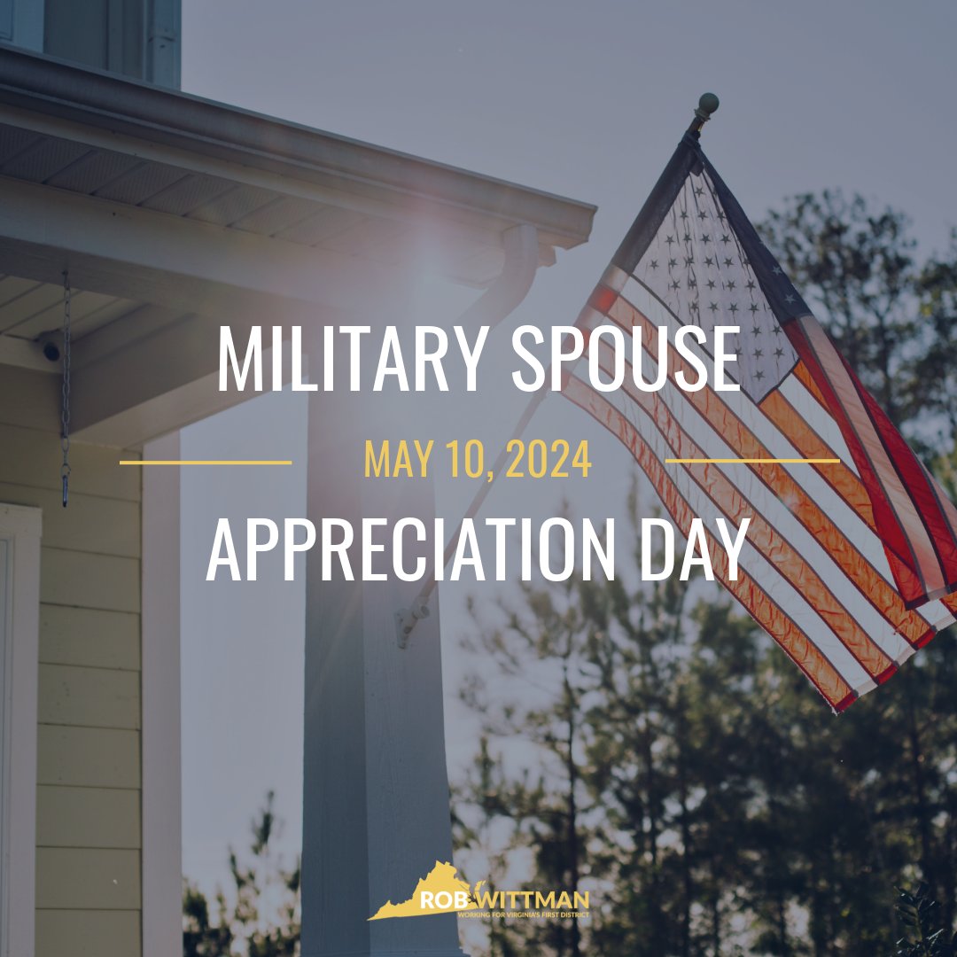 On #MilitarySpouseAppreciationDay, I’m honoring the sacrifice and support military spouses provide our servicemembers.

They could not do it without you, and neither could our country.