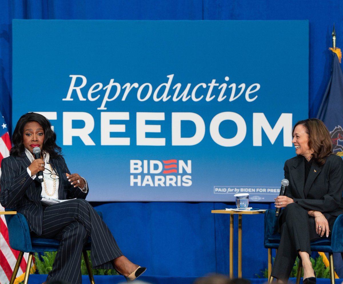 I was honored to join my friend @thesherylralph in Pennsylvania to discuss protecting reproductive freedoms and the work President Biden and I are doing every day to fight for women’s rights.