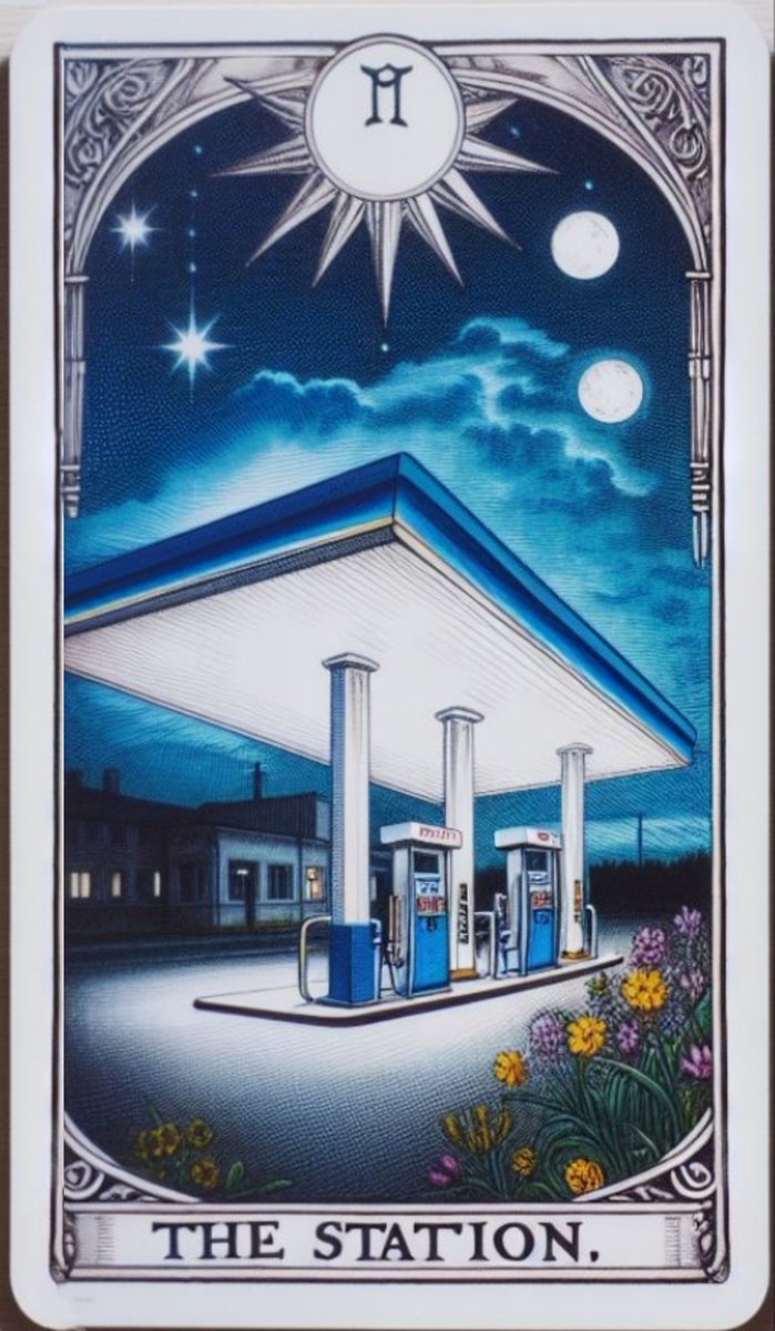 #Tarot #Astrology 

              The Station                  

#TarotReadings #AIArt #Art #Magic #Witch #Horoscope #Fanart #Masonry #Freemason #Occult #dailyhoroscope #zodiac #OC #Original #OriginalContent #OriginalArt