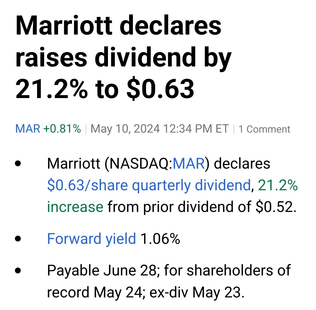 $MAR
#dividends #investing #FinancialFreedom #FinancialPlanning