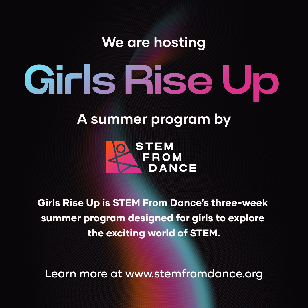 Join us for Girls Rise Up, a @STEMFromDance three-week summer program designed for girls to explore the exciting world of STEM. Each day is jampacked with dance to get participants moving and to supercharge their STEM skills. Learn more here: stemfromdance.org/programs/girls… #linkinbio