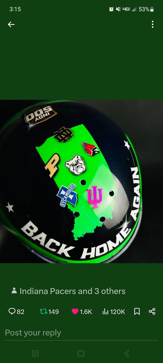 How cool is @ConorDaly22 helmet for this year's Indy 500!  @BallState