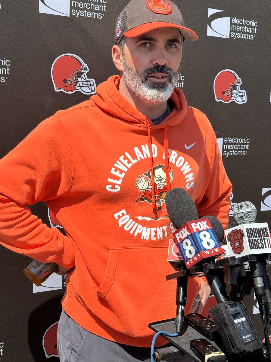 Browns HC Kevin Stefanski after the team’s first day of rookie minicamp. Zak Zinter was practicing, his first football action since breaking his leg in November. “He looked comfortable to me.”