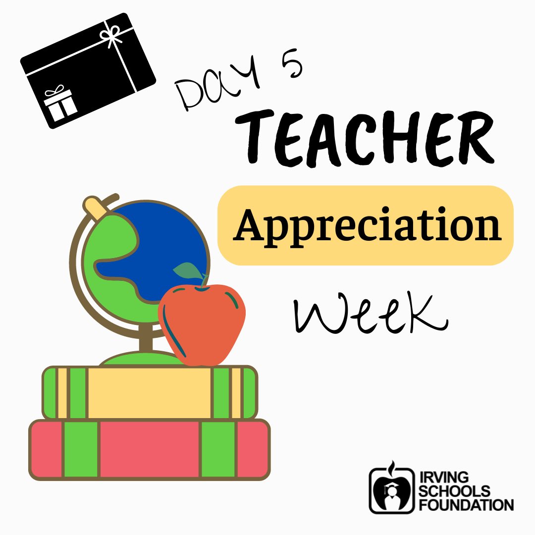 Day 5 of #TeacherAppreciationWeek! We 💚 how @irvingisd teachers are creative and inspiring! ✨ Tag a creative #myIrvingISD educator that inspires you in a comment,👇and we’ll randomly pick a teacher to receive a $50 Michael’s gift card!