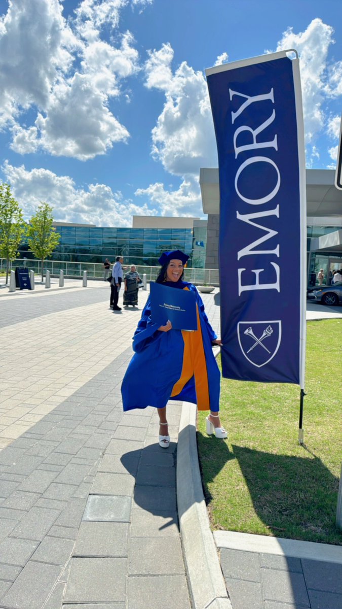 ‘Dear MPH professor who laughed out loud &amp; said “yea good luck with that” when I said Id like to attend Emory for my PhD next. I was hooded today with my PhD from Emory, asshole 😇🥳