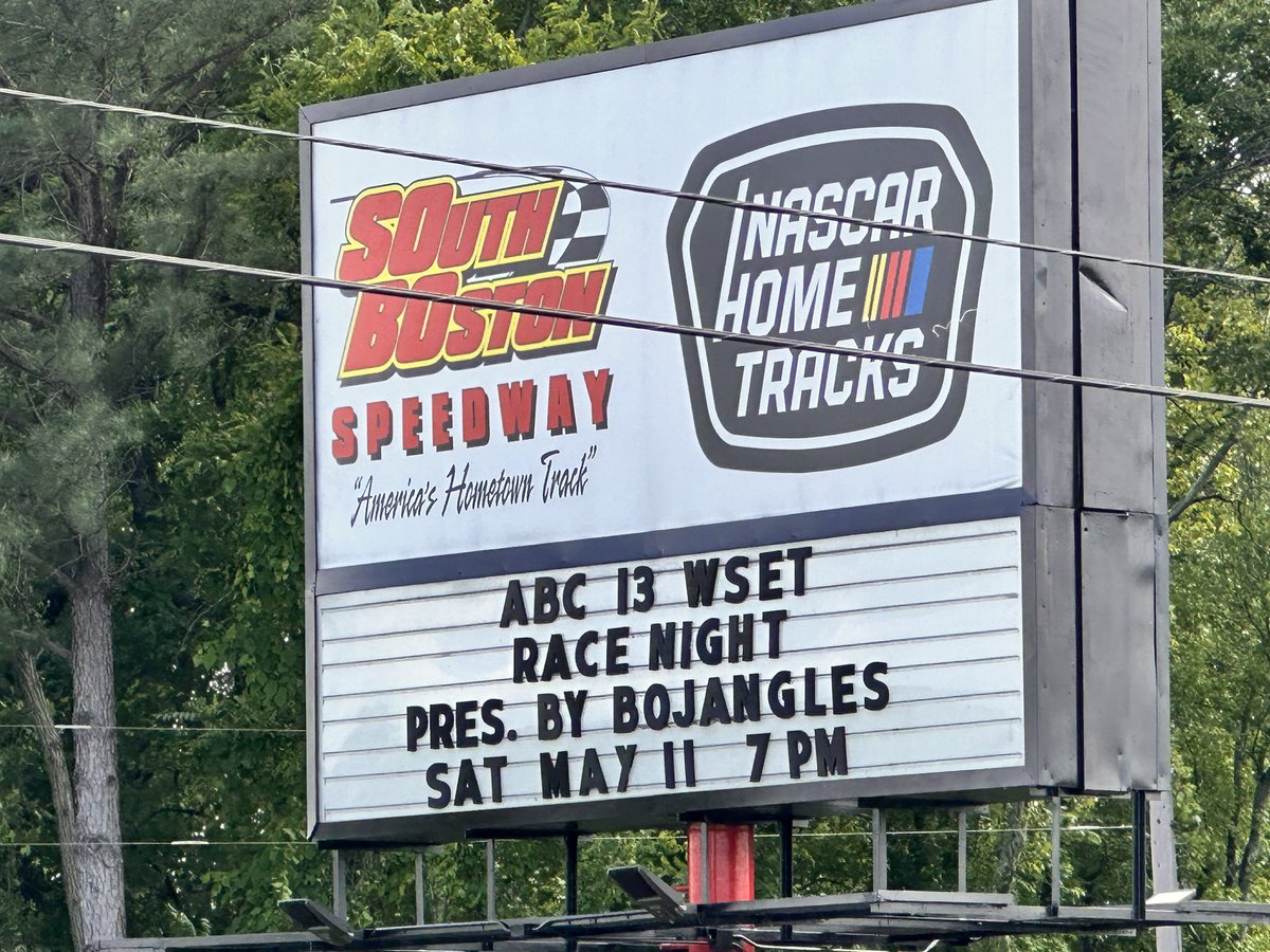 Who’s ready for racin’? @13Sports/@ABC13News is! Join us for our night at @SoBoSpeedway57 on Saturday for an exciting race card! @DaveWallsWSET has more tonight at 6&11!