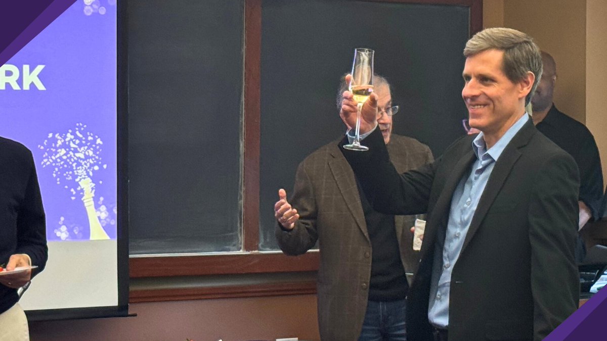 Last week the faculty came together to raise a glass to @MercouriK and Mark Hersam! Their elections to @theNASciences and @americanacad are shining examples of their exceptional contributions to their fields. 🍾🥂 #AcademicAchievement #ResearchExcellence