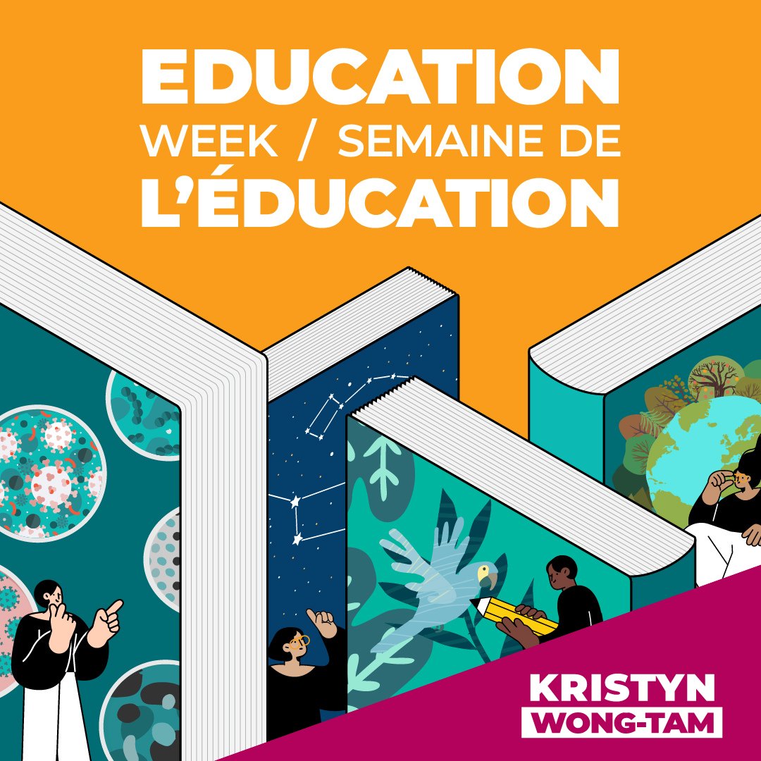 kristynwongtam's tweet image. As we celebrate #EducationWeek, I would like to recognise the profound impact that education has on shaping our province. This week provides us with a great opportunity to acknowledge the dedication and hard work of educators, students and parents. Happy #EducationWeek !