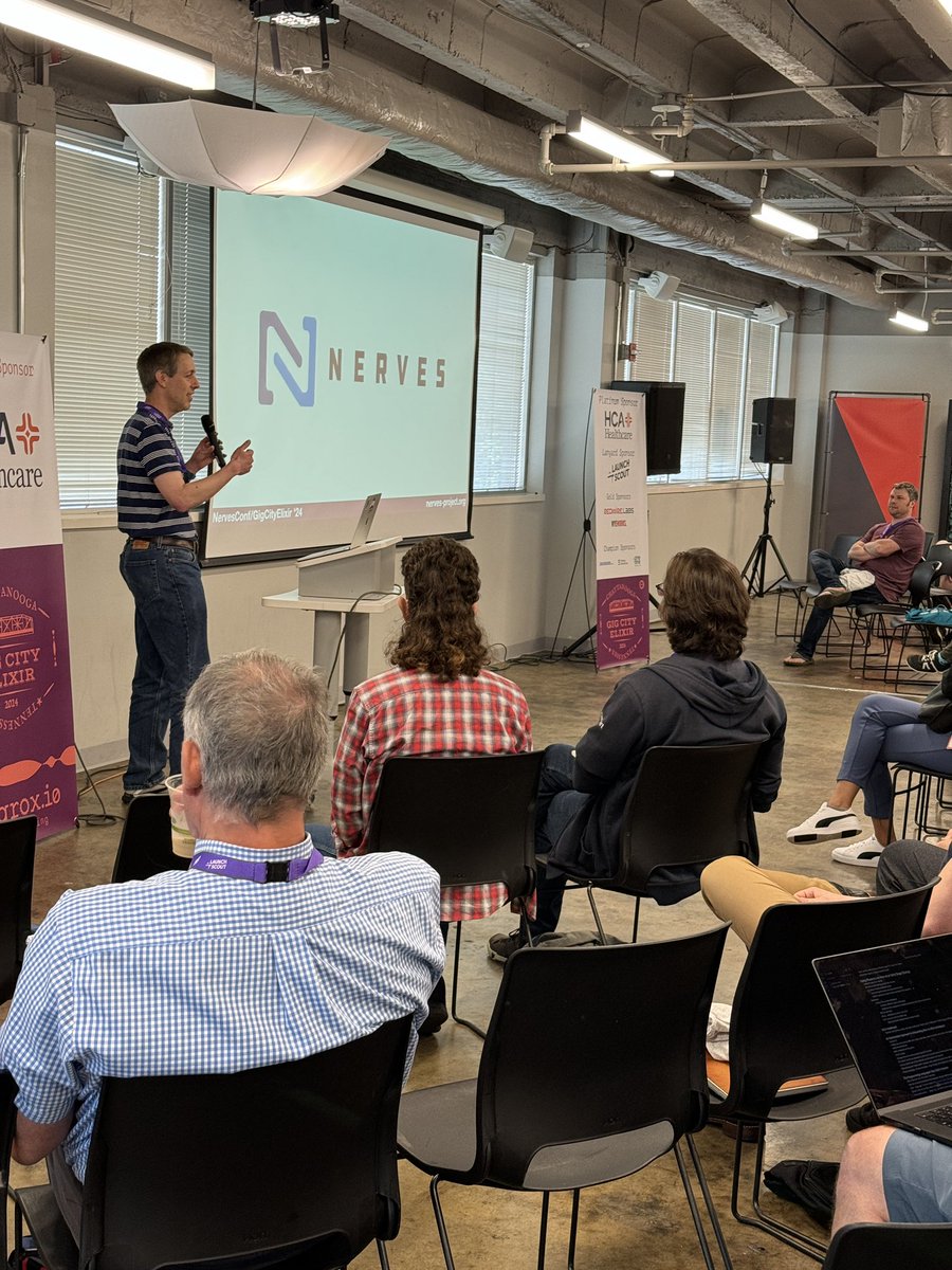 GigCityElixir's tweet image. 🚀 @fhunleth delivers an exciting #NervesUpdate at #GigCityElixir! Dive into the latest on Nerves for embedded systems: solid foundations, Nerves Hub 2.0, and more. Perfect for pushing the limits of Elixir in the real world! 🖥️🔧 #EmbeddedSystems #ElixirLang