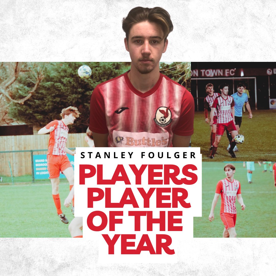 🏆| 𝐏𝐥𝐚𝐲𝐞𝐫𝐬 𝐏𝐥𝐚𝐲𝐞𝐫 𝐨𝐟 𝐭𝐡𝐞 𝐘𝐞𝐚𝐫 Well done to Stan Foulger whose this years deserved winner🥇 An ever present in the side this year, Stan has dominated midfield & been integral to the sides positive season💪🏼 Great work Stan!