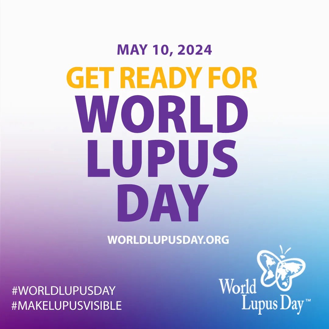 Today is #WorldLupusDay — when we all take a moment to show support for the millions affected by lupus. It’s easy to raise lupus awareness! Wear purple and share lupus facts from our toolkit at WorldLupusDay.org/tool-kit #MakeLupusVisible