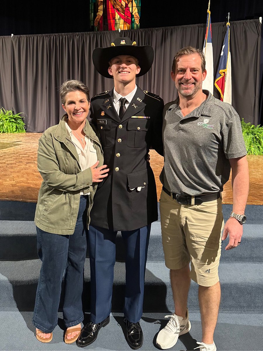 God. Country. Family. And of course, football! Blessed and greatly honored to be selected to receive command of the San Marcos Academy ROTC as its new battalion commander and Lieutenant Colonel, as well as, the Peacock Award and the Purple Heart Award for leadership. #workhard