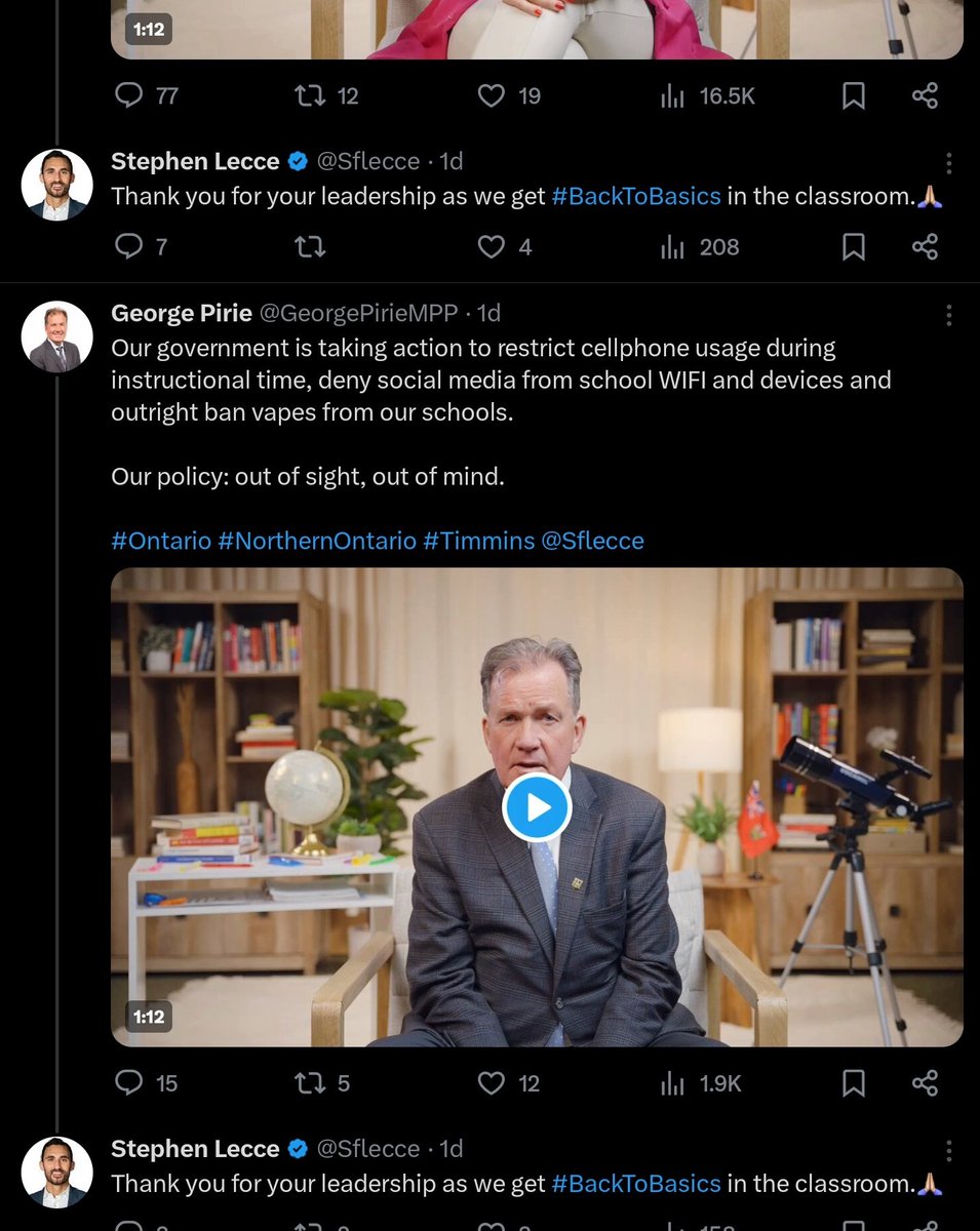 Mr_S_Ont's tweet image. During #EducationWeek the MoE has ZERO posts about the great work of #Onted

Only tweets are about what THEY plan on doing

Congratulates McDs, Police and even The Leafs

Thanks random PC MPPs for their work in Edu 

Never actual Educators.

Wonder why there is a "shortage"