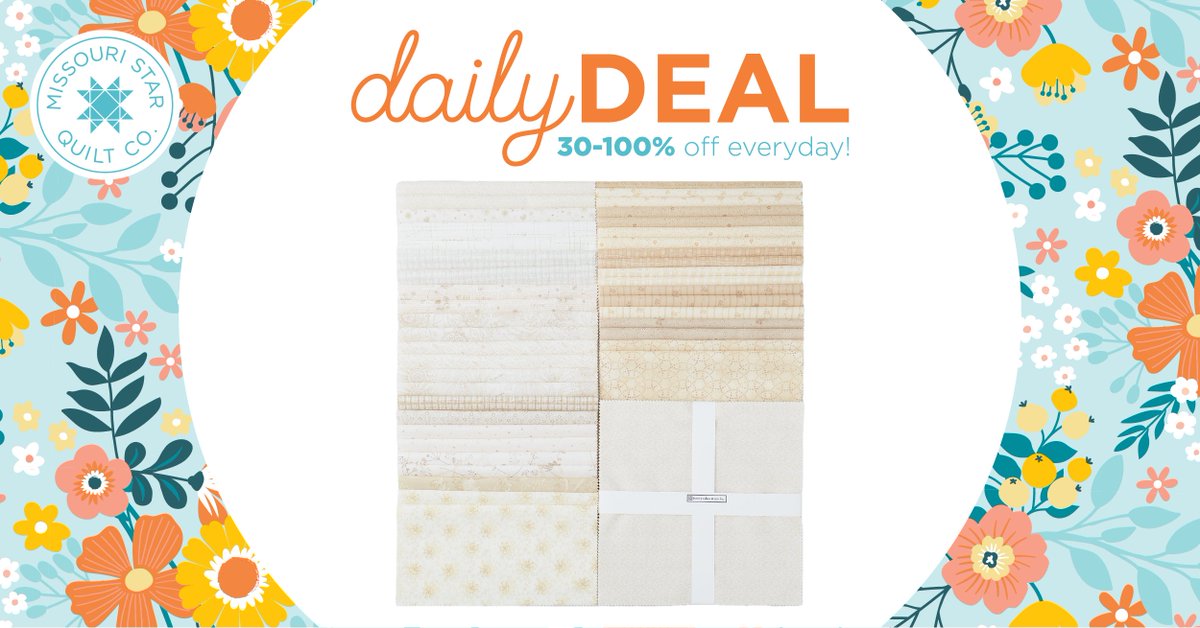 Linen Closet 10' Squares, is a soothing collection of dainty flowers, slender stripes, petite dots, and more in a muted cream and tan color palette. Add a whisper of soft comfort to your projects! Shop now: bit.ly/4dBBuiT (Valid 05/13/24 while supplies last)