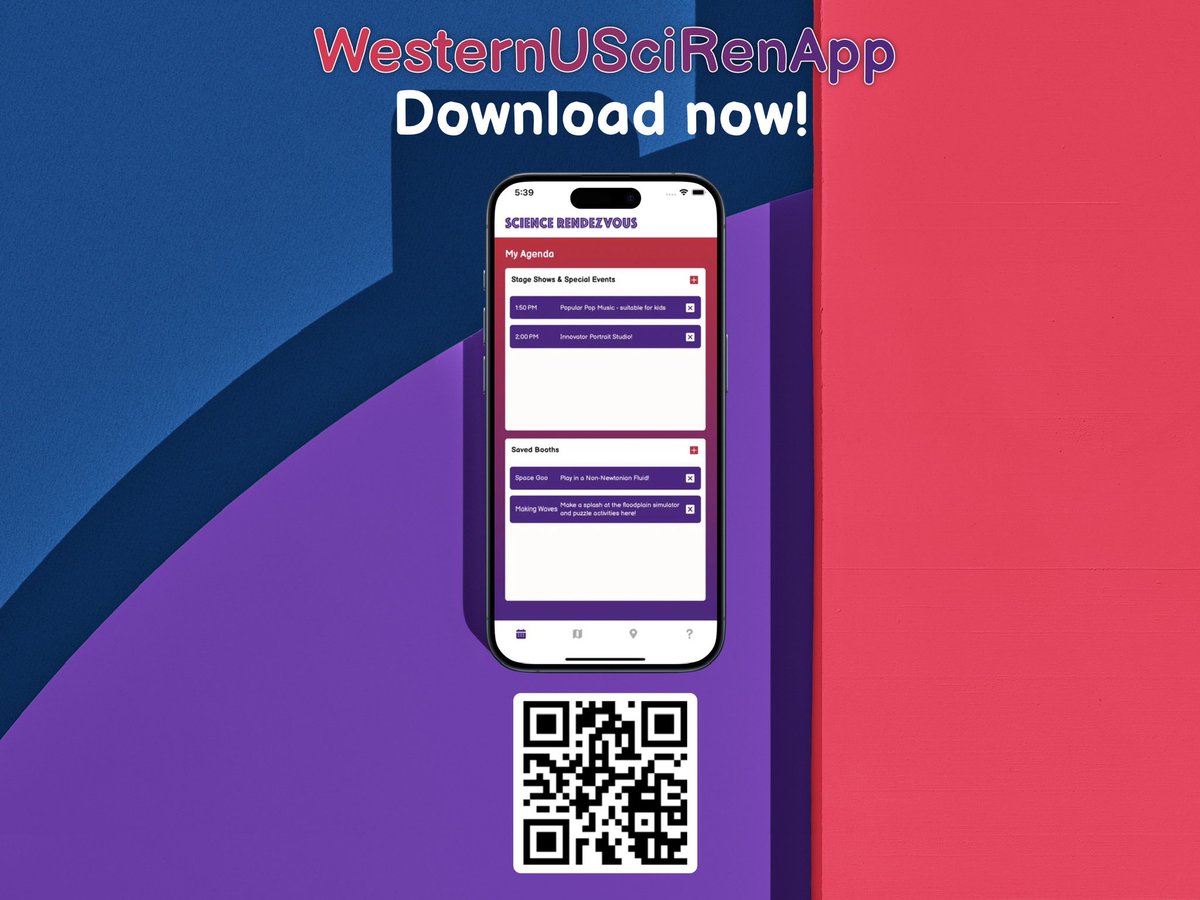 Your checklist for #SciRenUWO tomorrow!:

✅🌦️ Rain or shine, #SciRenUWO is on tomorrow! Prepare for the weather accordingly! ☂️☀️

✅ Check out our app for event details, schedules, and more by downloading it below! 👇📱

#uwo #sciencerendezvous #ldnont #londonevents #westernu