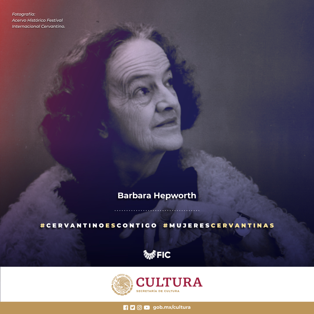 Barbara Hepworth es considerada una de las escultoras más importantes del siglo XX. Fue madre de cuatro hijos: Paul, Simon, Sarah y Rachel, dos de ellos también artistas. Barbara exhibió trabajos escultóricos en la cuarta edición del #FIC. Fin del hilo. ✨