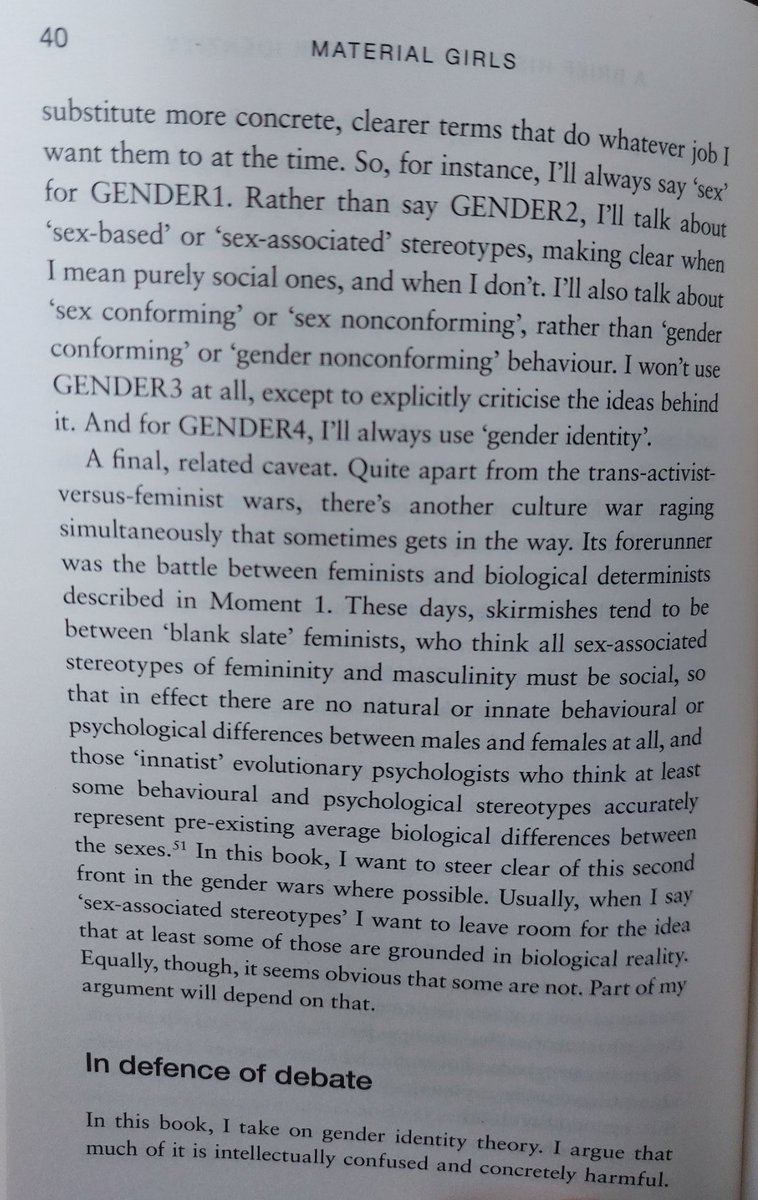 @PlanNederland @genderplatform Jullie hebben het over 'gendergelijkheid', en niet over 'seksegelijkheid'. Filosofe Kathleen Stock onderscheidt in haar boek 'Material Girls' alleen al vier verschillende definities van 'gender'. Welke hanteren jullie hier, en wat is er mis met 'sekse' of 'geslacht' gebruiken?