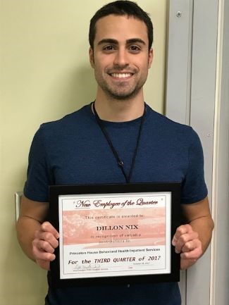 Former mental health associate Dillon Nix was inspired by his nurse colleagues at Princeton House Behavioral Health to pursue nursing as he desired more involvement with patient care. He earned his associate's degree in nursing from Mercer County Community College.