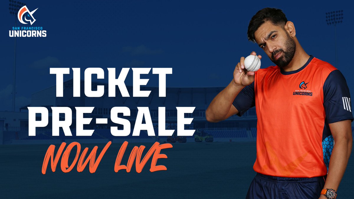 Pre-Sale Tickets are Live 🎟️ #SparkleArmy now's your chance to access tickets to all #MLC2024 matches so you can cheer on your beloved #SFUnicorns 🦄 Pre-Sale Tickets link 🔗: bit.ly/3ymKOXs Promo code: unleashed2024 #CognizantMajorLeagueCricket