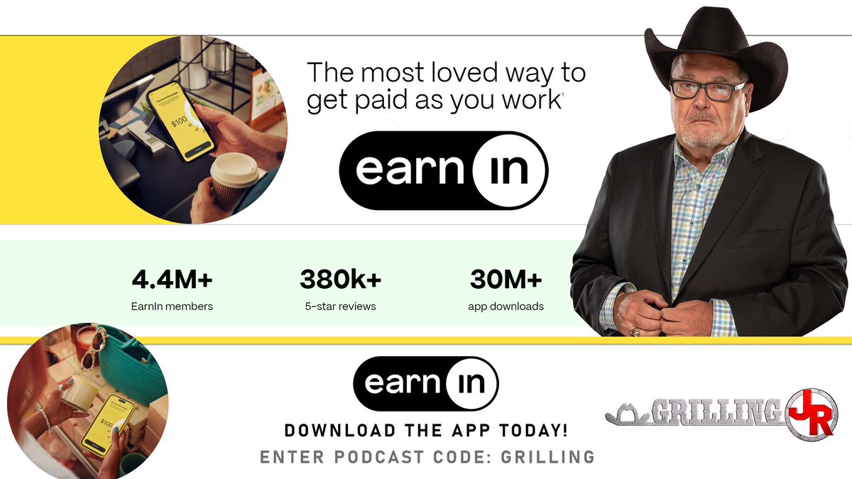 Download the EarnIn app today. Type in GRILLING under PODCAST when you sign up. EarnIn, the most loved way to get paid as you work.