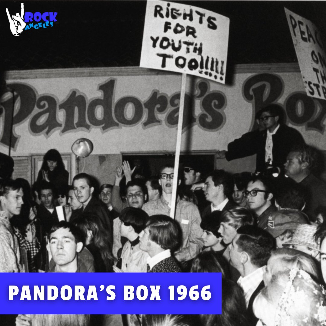 #PandorasBox was at the center of the #SunsetStripRiots in 1966, when tensions boiled over between kids who hung out & cops enforcing outdated curfew laws. The riots inspired #ForWhatItsWorth by #BuffaloSpringfield.

#losangeles #rockangeles #LA #musicvenue #musichistory