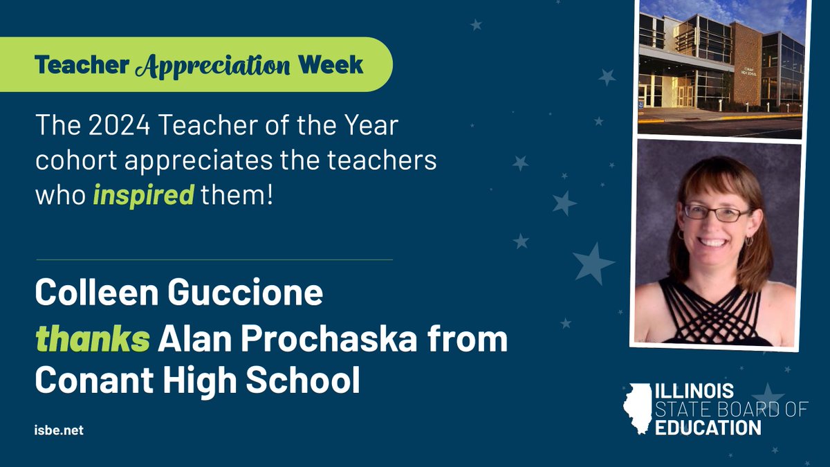 ISBEnews's tweet image. "Dear Dr. Prochaska,
You are much of the reason I am the person I am today. Your lessons always challenged students to think. I was lucky to experience an expert who knew how to teach ALL students no matter what their level." 
#TeacherAppreciationWeek #ILSTOY24