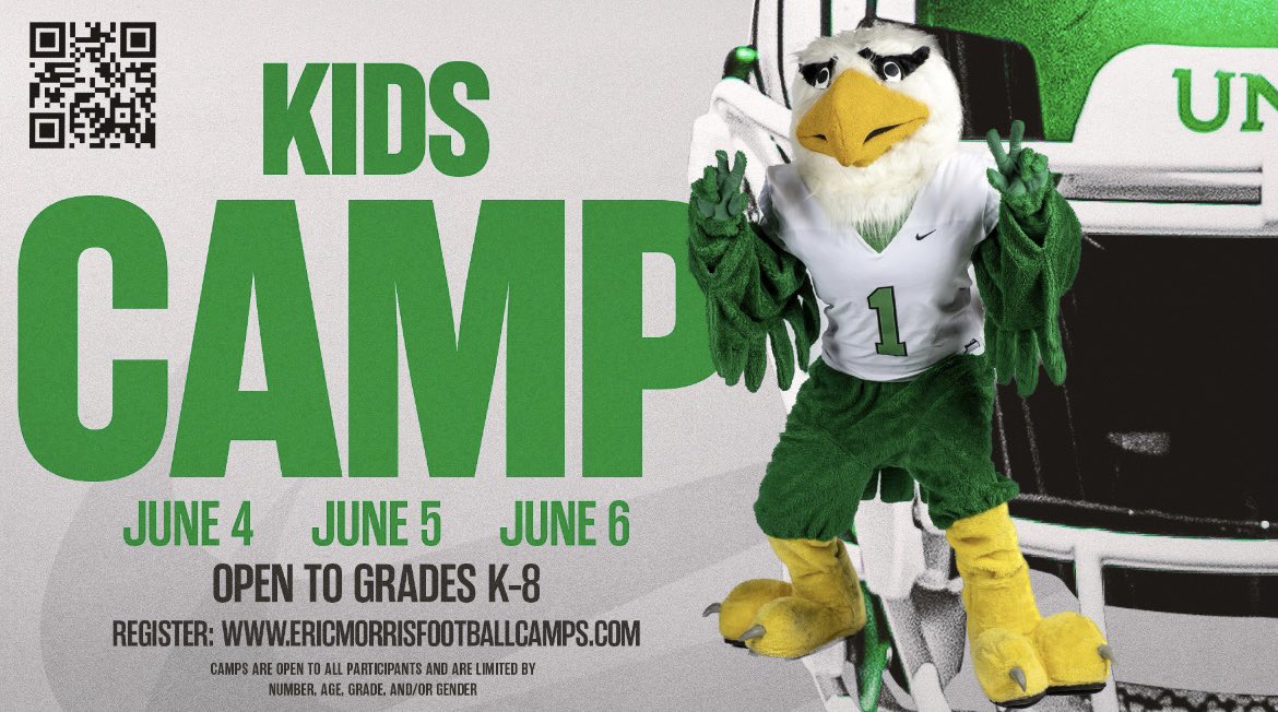 We are a few weeks out from our Annual Kids Camp June 4th - 6th #GMG K - 8th grade 🦅 Register ➡️ ericmorrisfootballcamps.com