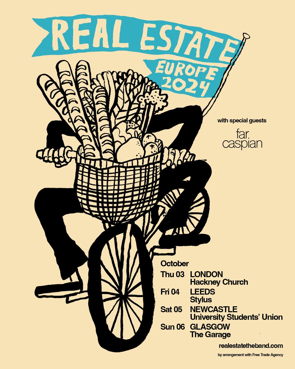 .@FarCaspian will be joining us on all the UK dates of our Europe run! The long road never ends…. realestatetheband.com