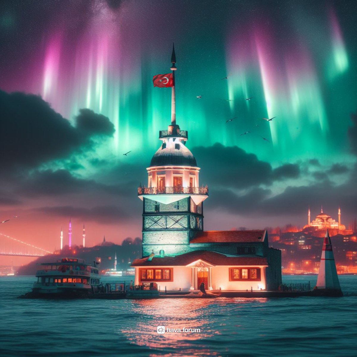 Kuzey ışıkları İstanbul'dan görülseydi... 👇🏻🇹🇷