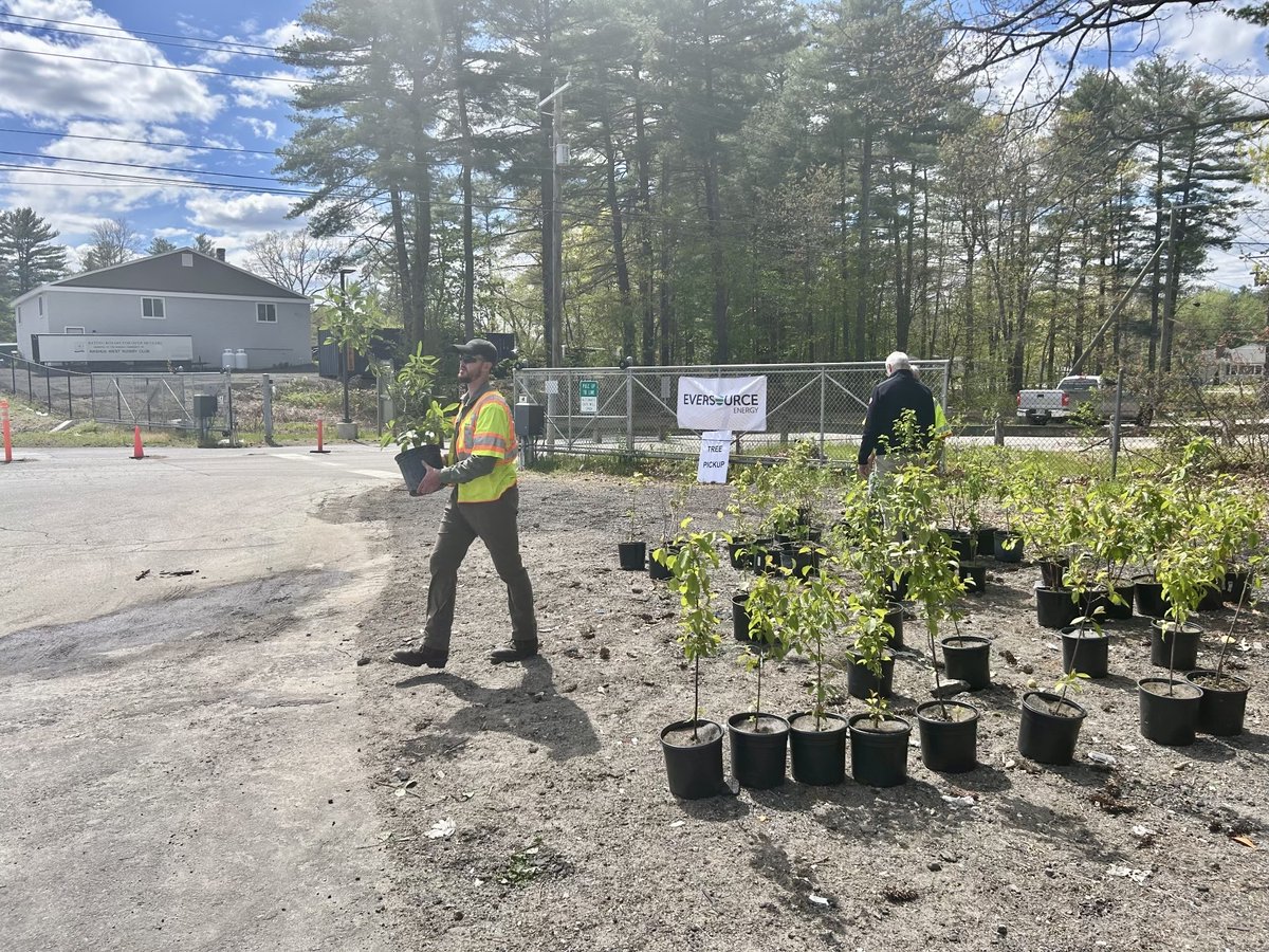 🌳 More trees! Together with @arborday and the City of Nashua, we continued distributing trees as part of our Energy-Saving Trees program to benefit the environment and help our customers conserve energy. Thanks to Mayor @JimDonchess for joining us, and to everyone who came out!