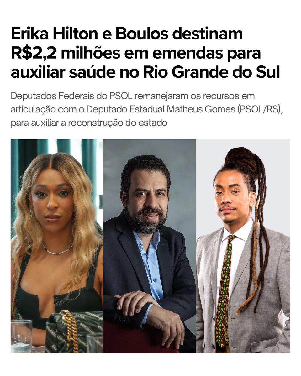 matheuspggomes's tweet photo. Alvorada, uma das cidades mais vulneráveis da região metropolitana de Porto Alegre, vai receber R$2,2 milhões para a construção de um Centro de Assistência Psicossocial. 

Articulamos essa conquista com a @ErikakHilton e o @GuilhermeBoulos, que estão ao lado do povo gaúcho nesse momento de muita dor.

Vamos reconstruir nosso estado com a solidariedade de todo o Brasil!