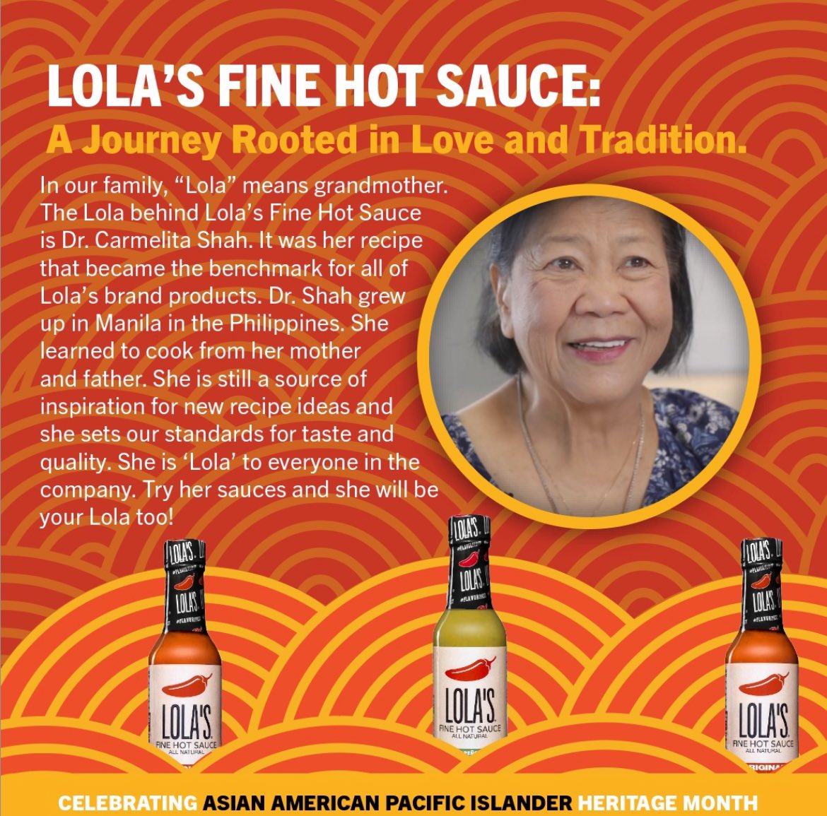 Born in the Philippines, Lola's early days were filled with her homeland's rich flavors and traditions. Lola embarked on a journey that ultimately led her to share amazing recipes in the United States.❤️ However, Lola brought more than just her recipes; she brought a piece of her