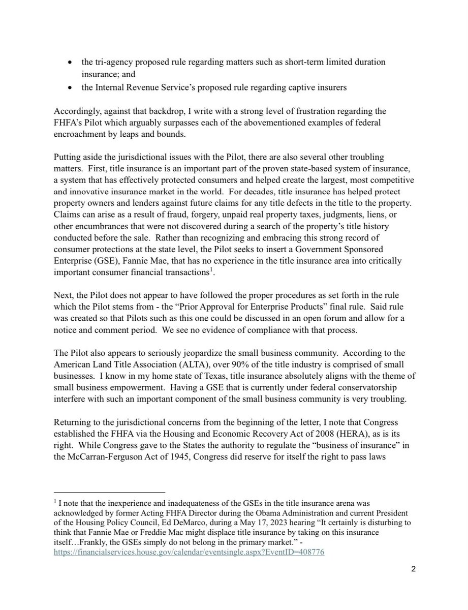 TomOliverson's tweet photo. TX is home to one of the most successful title insurance industries in the nation, comprised of many small businesses, the engines of our economy. I recently became aware of an issue that could threaten the title insurance industry both at home and nationwide. (1/5)

#txlege https://t.co/YNVKnPbbdz